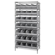 QUANTUM STORAGE SYSTEMS Stackable Shelf Bin Steel Shelving Systems WR8-423GY
